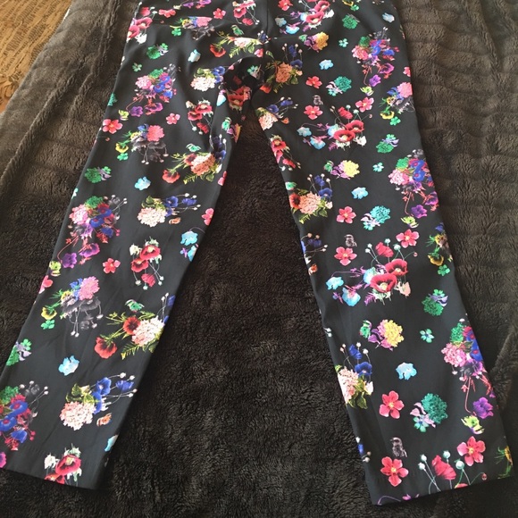 GIBSON & LATIMER flower slacks size 14 - Picture 3 of 6